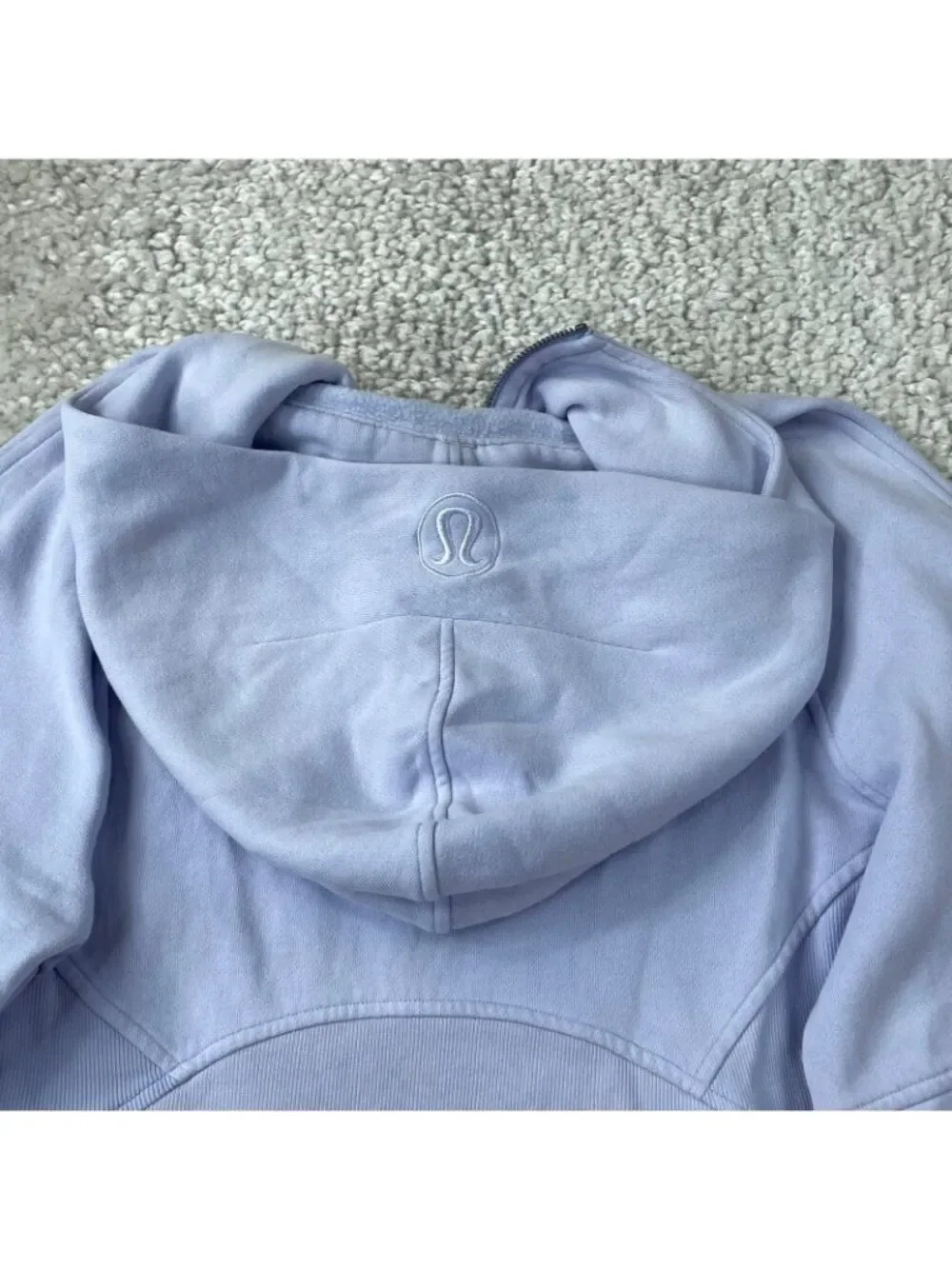 Lululemon Scuba Oversized 1/2 Zip Crop Hoodie Lavendar Dew Womens XS/S